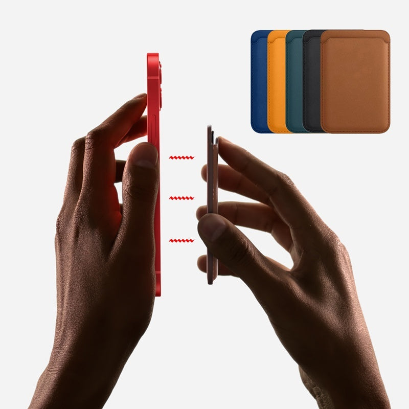 OMNEX Magnetic Leather Wallet Case – Slim & Secure